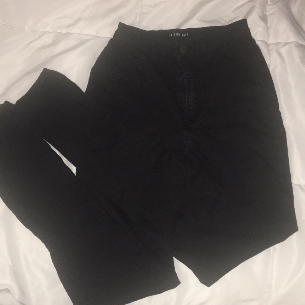 Black Fashion Nova High Waist Jeans